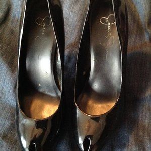 Black Patent Leather Platform Heels by Jessica Simpson. Size 8.5